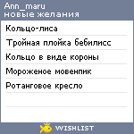 My Wishlist - ann_maru