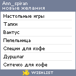 My Wishlist - ann_spiran