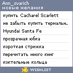 My Wishlist - ann_svarich