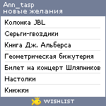 My Wishlist - ann_tasp