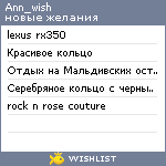 My Wishlist - ann_wish