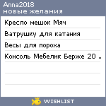 My Wishlist - anna2018