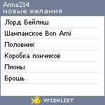 My Wishlist - anna214