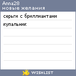 My Wishlist - anna28