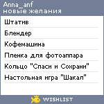 My Wishlist - anna_anf