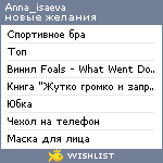 My Wishlist - anna_isaeva