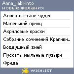 My Wishlist - anna_labirinto
