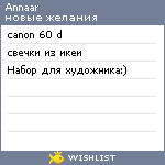 My Wishlist - annaar