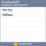 My Wishlist - annabaa1489