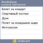 My Wishlist - annabalayan