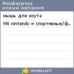 My Wishlist - annabasyrova