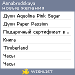 My Wishlist - annabrodskaya