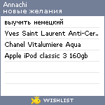 My Wishlist - annachi