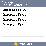 My Wishlist - annacyprus