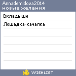 My Wishlist - annademidova2014