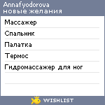 My Wishlist - annafyodorova