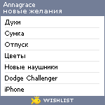 My Wishlist - annagrace