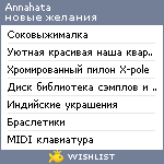 My Wishlist - annahata