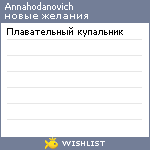 My Wishlist - annahodanovich