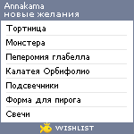 My Wishlist - annakama