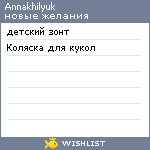 My Wishlist - annakhilyuk