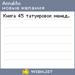 My Wishlist - annakho