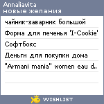 My Wishlist - annaliavita