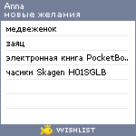 My Wishlist - annamozhar