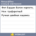 My Wishlist - annasakhno