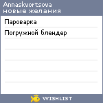 My Wishlist - annaskvortsova