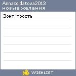 My Wishlist - annasoldatova2013