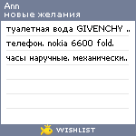 My Wishlist - annastar1982