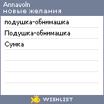 My Wishlist - annavoln