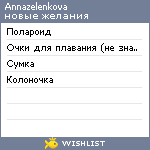 My Wishlist - annazelenkova