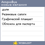 My Wishlist - anngoodbye