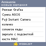 My Wishlist - annieannie