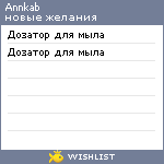 My Wishlist - annkab