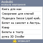 My Wishlist - annlind16