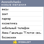 My Wishlist - annmishchenko