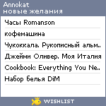 My Wishlist - annokat