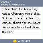 My Wishlist - annuler