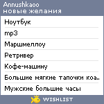 My Wishlist - annushkaoo