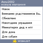 My Wishlist - annv2002