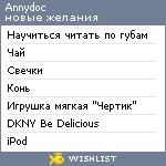 My Wishlist - annydoc