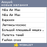 My Wishlist - annyork