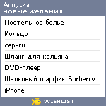 My Wishlist - annytka_l