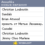 My Wishlist - anoushka