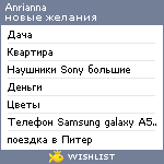 My Wishlist - anrianna