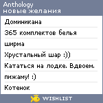 My Wishlist - anthology