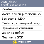 My Wishlist - anti_blonde